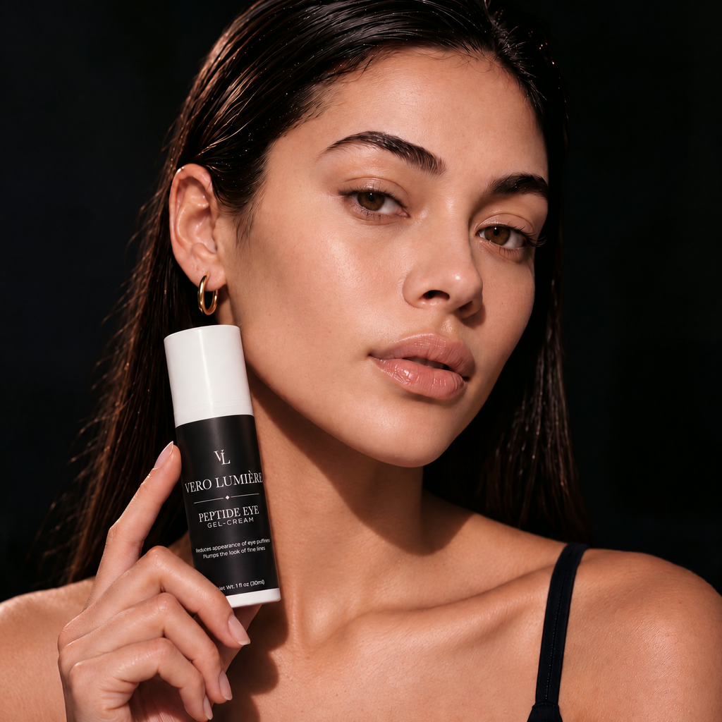 Gel-crema para el contorno de ojos con péptidos