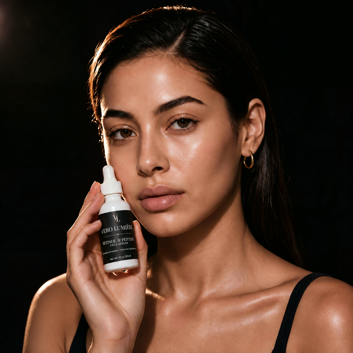 Sérum facial de retinol y péptidos