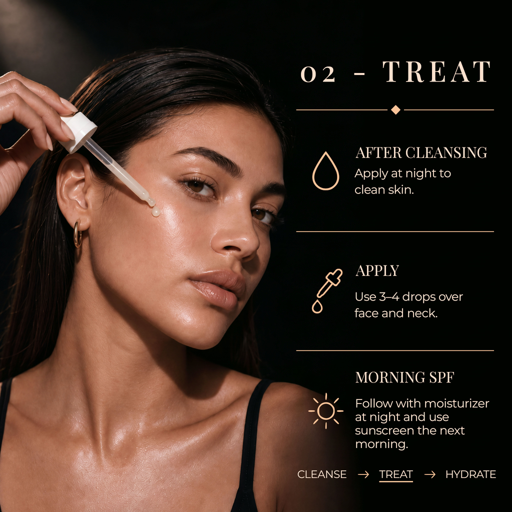 Sérum facial de retinol y péptidos